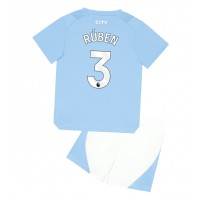 Echipament fotbal Manchester City Ruben Dias #3 Tricou Acasa 2023-24 pentru copii maneca scurta (+ Pantaloni scurti)